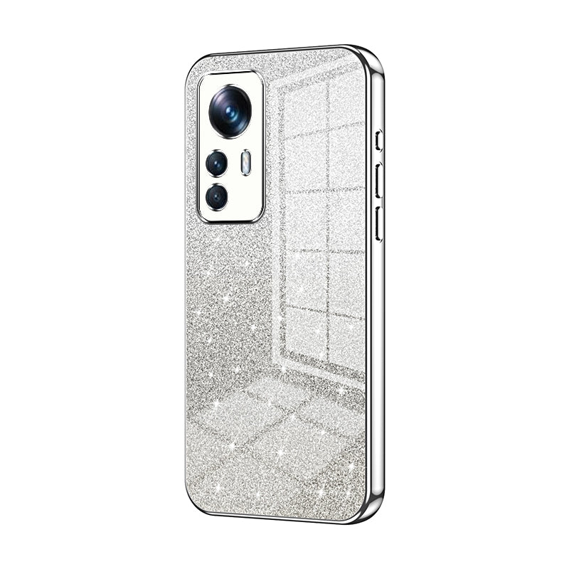 Xiaomi 12T Pro Glitter Powder Electroplated Gradient Phone Case – Fashionable & Luxurious with Anti-Fingerprint Coating, Shock-Absorption, and Lens Protection