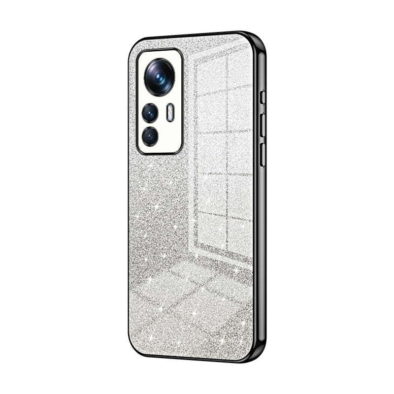 Xiaomi 12T Pro Glitter Powder Electroplated Gradient Phone Case – Fashionable & Luxurious with Anti-Fingerprint Coating, Shock-Absorption, and Lens Protection