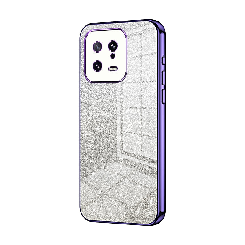 Xiaomi 13 Glitter Powder Electroplated Gradient Phone Case – Fashionable & Luxurious with Anti-Fingerprint Coating, Shock-Absorption, and Lens Protection