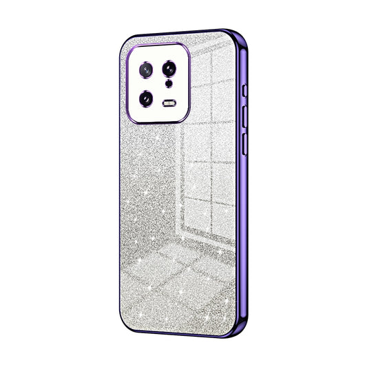 Xiaomi 13 Glitter Powder Electroplated Gradient Phone Case – Fashionable & Luxurious with Anti-Fingerprint Coating, Shock-Absorption, and Lens Protection