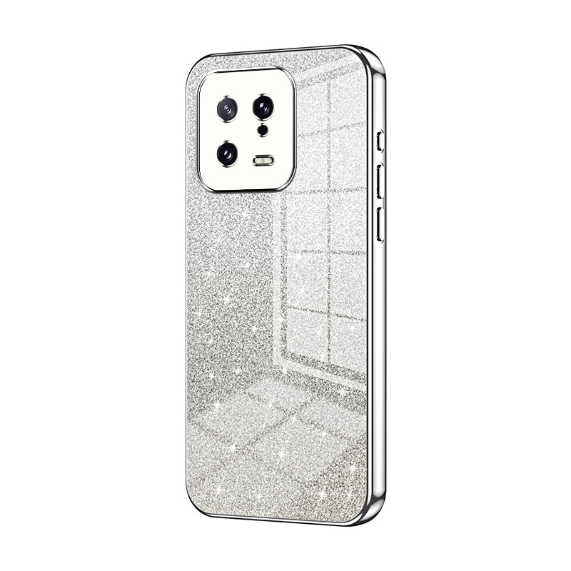 Xiaomi 13 Glitter Powder Electroplated Gradient Phone Case – Fashionable & Luxurious with Anti-Fingerprint Coating, Shock-Absorption, and Lens Protection