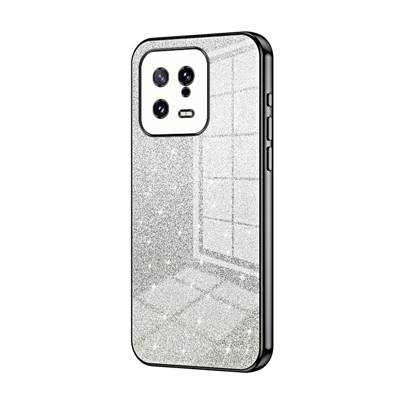 Xiaomi 13 Glitter Powder Electroplated Gradient Phone Case – Fashionable & Luxurious with Anti-Fingerprint Coating, Shock-Absorption, and Lens Protection