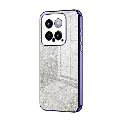 Xiaomi 14 Glitter Powder Electroplated Gradient Phone Case – Fashionable & Luxurious with Anti-Fingerprint Coating, Shock-Absorption, and Lens Protection