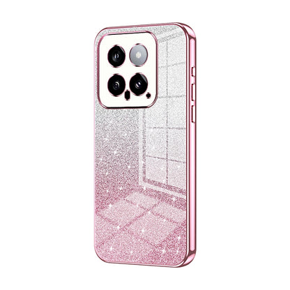 Xiaomi 14 Glitter Powder Electroplated Gradient Phone Case – Fashionable & Luxurious with Anti-Fingerprint Coating, Shock-Absorption, and Lens Protection