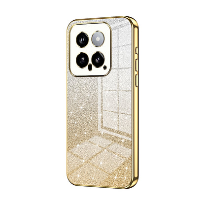 Xiaomi 14 Glitter Powder Electroplated Gradient Phone Case – Fashionable & Luxurious with Anti-Fingerprint Coating, Shock-Absorption, and Lens Protection