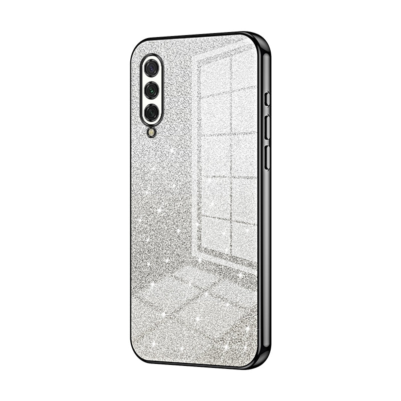 Xiaomi Mi CC9e Glitter Powder Electroplated Gradient Phone Case – Fashionable & Luxurious with Anti-Fingerprint Coating, Shock-Absorption, and Lens Protection