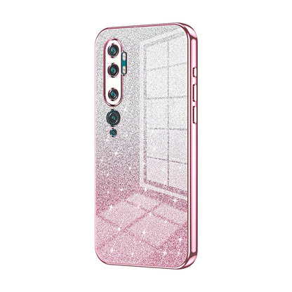 Xiaomi Mi CC9 Pro Glitter Powder Electroplated Gradient Phone Case – Fashionable & Luxurious with Anti-Fingerprint Coating, Shock-Absorption, and Lens Protection