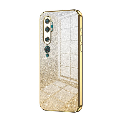 Xiaomi Mi CC9 Pro Glitter Powder Electroplated Gradient Phone Case – Fashionable & Luxurious with Anti-Fingerprint Coating, Shock-Absorption, and Lens Protection