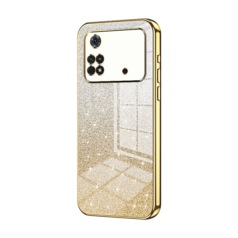 Xiaomi Poco M4 Pro Glitter Powder Electroplated Gradient Phone Case – Fashionable & Luxurious with Anti-Fingerprint Coating, Shock-Absorption, and Lens Protection