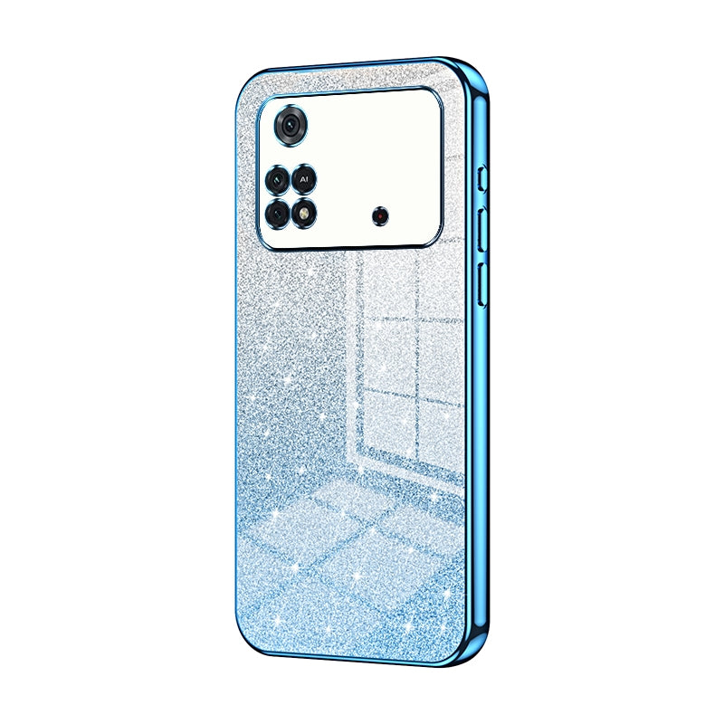 Xiaomi Poco M4 Pro Glitter Powder Electroplated Gradient Phone Case – Fashionable & Luxurious with Anti-Fingerprint Coating, Shock-Absorption, and Lens Protection