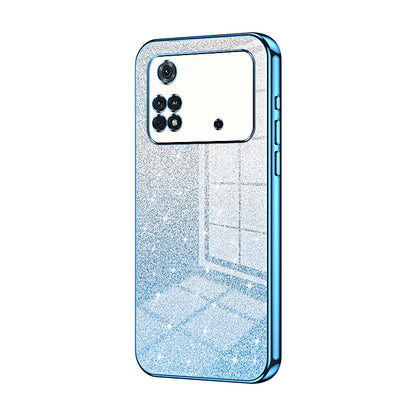 Xiaomi Poco M4 Pro Glitter Powder Electroplated Gradient Phone Case – Fashionable & Luxurious with Anti-Fingerprint Coating, Shock-Absorption, and Lens Protection