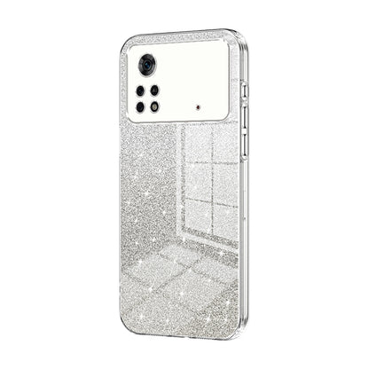 Xiaomi Poco X4 Pro 5G Glitter Powder Electroplated Gradient Phone Case – Fashionable & Luxurious with Anti-Fingerprint Coating, Shock-Absorption, and Lens Protection