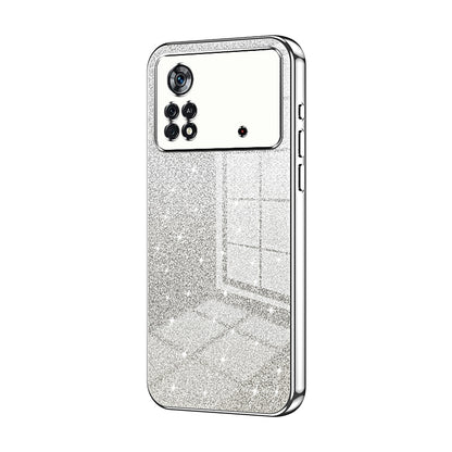 Xiaomi Poco X4 Pro 5G Glitter Powder Electroplated Gradient Phone Case – Fashionable & Luxurious with Anti-Fingerprint Coating, Shock-Absorption, and Lens Protection