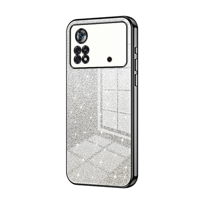 Xiaomi Poco X4 Pro 5G Glitter Powder Electroplated Gradient Phone Case – Fashionable & Luxurious with Anti-Fingerprint Coating, Shock-Absorption, and Lens Protection