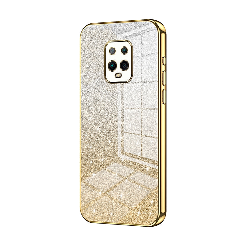 Xiaomi Redmi 10X Pro 5G Glitter Powder Electroplated Gradient Phone Case – Fashionable & Luxurious with Anti-Fingerprint Coating, Shock-Absorption, and Lens Protection