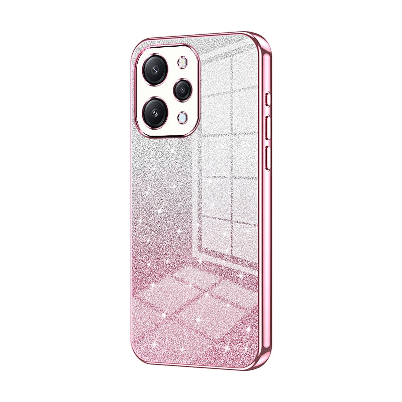 Xiaomi Redmi 12 Glitter Powder Electroplated Gradient Phone Case – Fashionable & Luxurious with Anti-Fingerprint Coating, Shock-Absorption, and Lens Protection