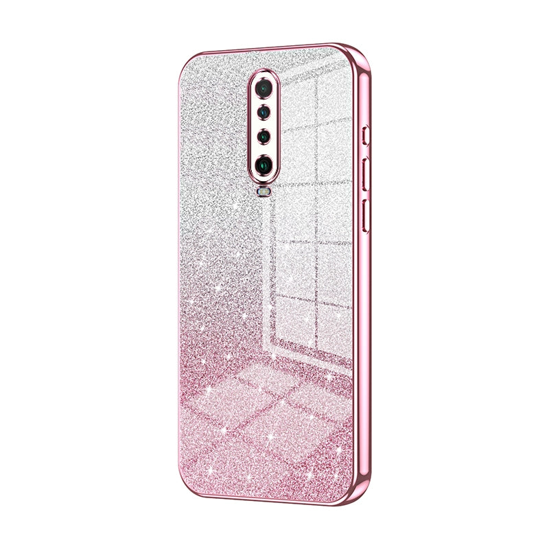 Xiaomi Redmi K30 Glitter Powder Electroplated Gradient Phone Case – Fashionable & Luxurious with Anti-Fingerprint Coating, Shock-Absorption, and Lens Protection