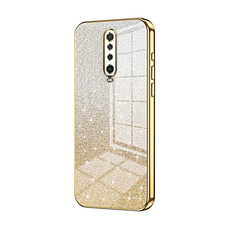 Xiaomi Redmi K30 Glitter Powder Electroplated Gradient Phone Case – Fashionable & Luxurious with Anti-Fingerprint Coating, Shock-Absorption, and Lens Protection