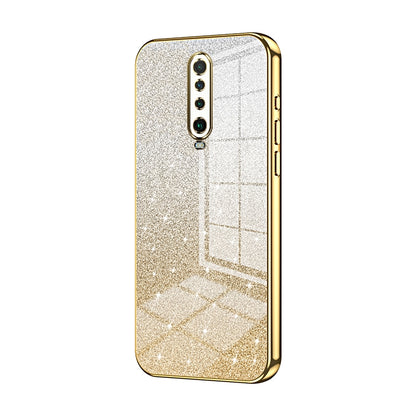Xiaomi Redmi K30 Glitter Powder Electroplated Gradient Phone Case – Fashionable & Luxurious with Anti-Fingerprint Coating, Shock-Absorption, and Lens Protection