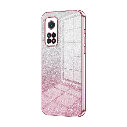 Xiaomi Mi 10T Pro 5G Glitter Powder Electroplated Gradient Phone Case – Fashionable & Luxurious with Anti-Fingerprint Coating, Shock-Absorption, and Lens Protection