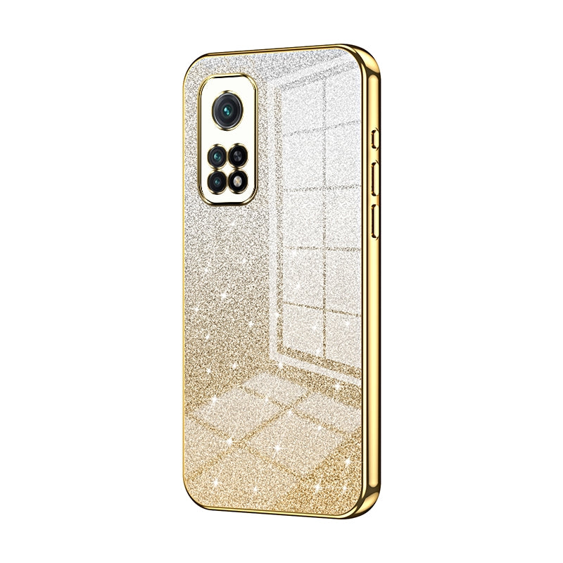 Xiaomi Mi 10T Pro 5G Glitter Powder Electroplated Gradient Phone Case – Fashionable & Luxurious with Anti-Fingerprint Coating, Shock-Absorption, and Lens Protection