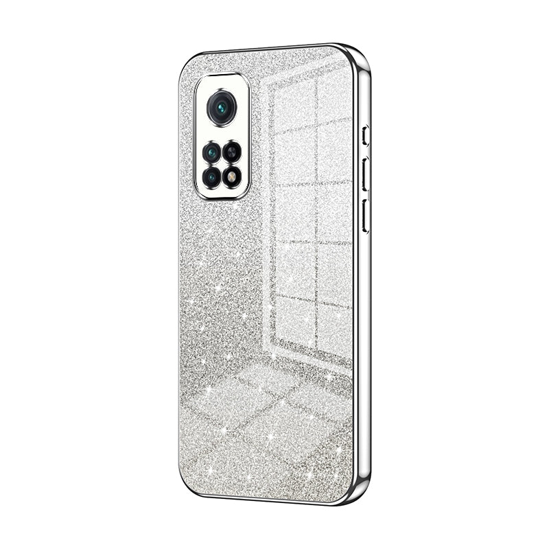 Xiaomi Mi 10T Pro 5G Glitter Powder Electroplated Gradient Phone Case – Fashionable & Luxurious with Anti-Fingerprint Coating, Shock-Absorption, and Lens Protection