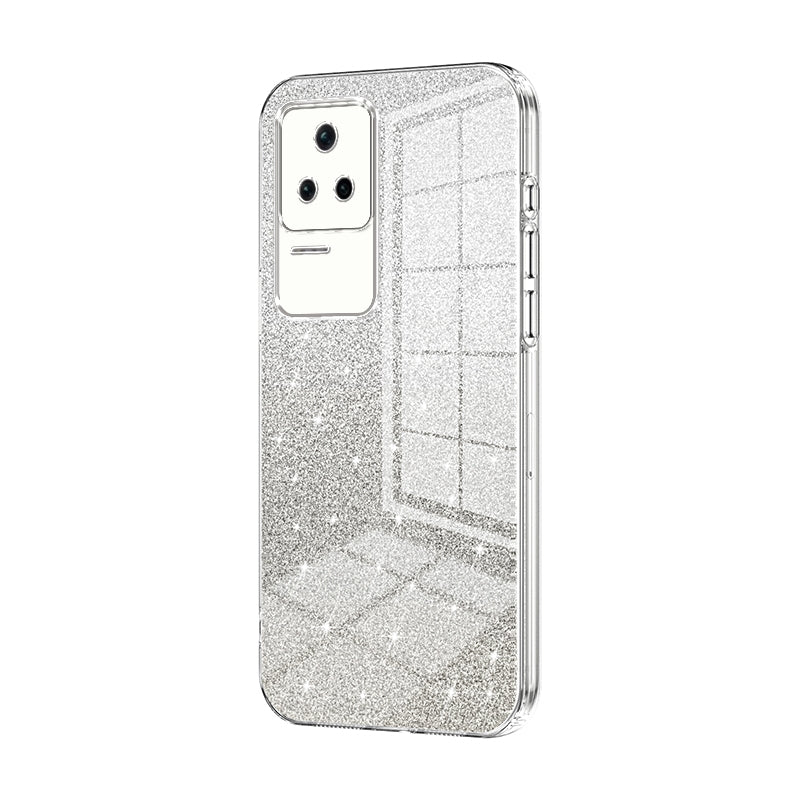 Xiaomi Redmi K40S Glitter Powder Electroplated Gradient Phone Case – Fashionable & Luxurious with Anti-Fingerprint Coating, Shock-Absorption, and Lens Protection
