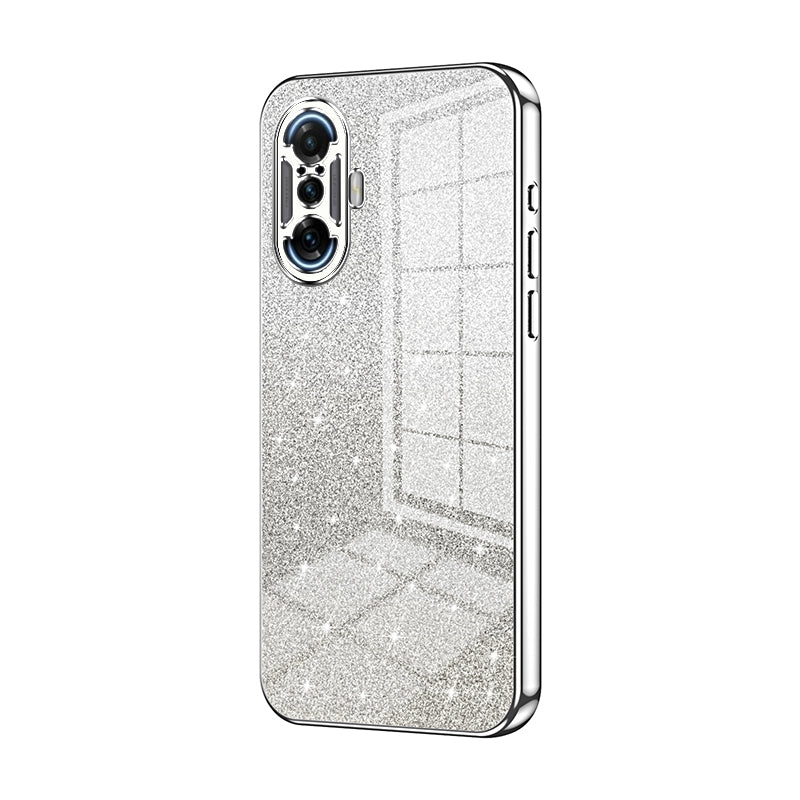 Xiaomi Redmi K40 Gaming Glitter Powder Electroplated Gradient Phone Case – Fashionable & Luxurious with Anti-Fingerprint Coating, Shock-Absorption, and Lens Protection