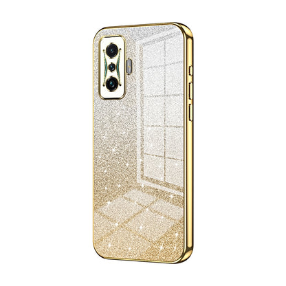 Xiaomi Redmi K50 Gaming Glitter Powder Electroplated Gradient Phone Case – Fashionable & Luxurious with Anti-Fingerprint Coating, Shock-Absorption, and Lens Protection
