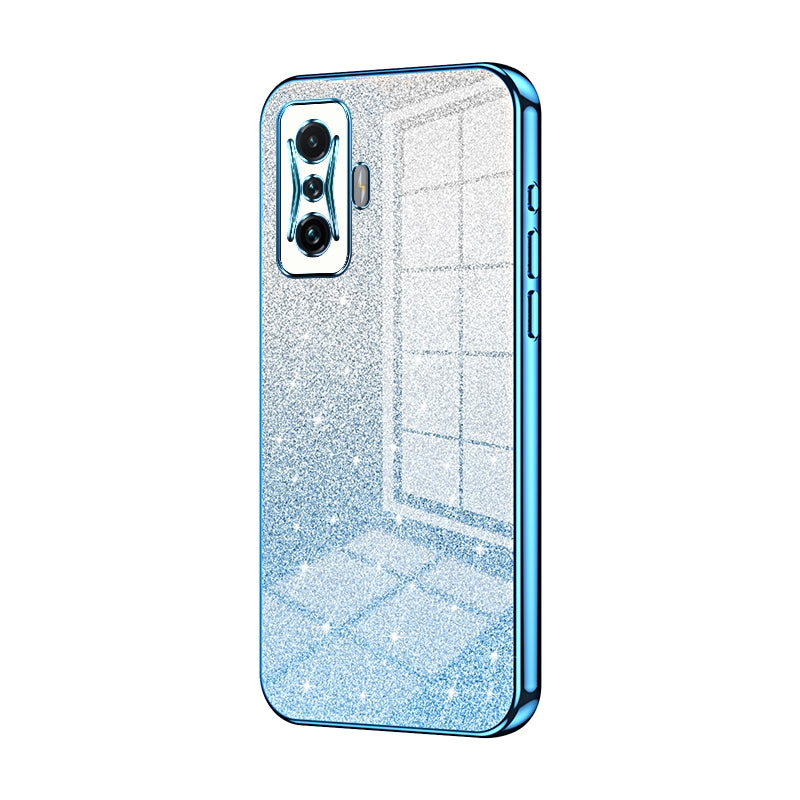 Xiaomi Redmi K50 Gaming Glitter Powder Electroplated Gradient Phone Case – Fashionable & Luxurious with Anti-Fingerprint Coating, Shock-Absorption, and Lens Protection