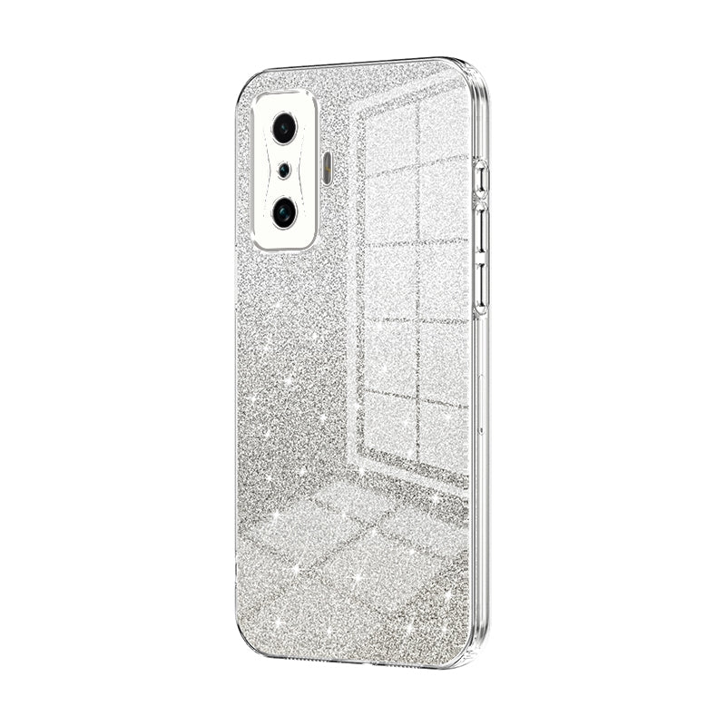 Xiaomi Redmi K50 Gaming Glitter Powder Electroplated Gradient Phone Case – Fashionable & Luxurious with Anti-Fingerprint Coating, Shock-Absorption, and Lens Protection