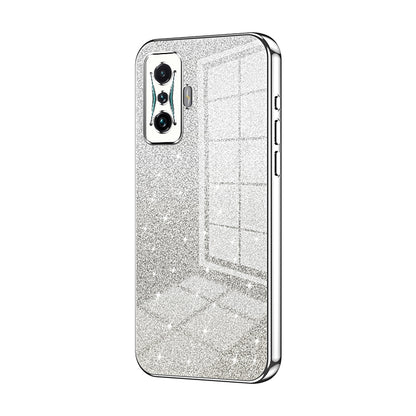 Xiaomi Redmi K50 Gaming Glitter Powder Electroplated Gradient Phone Case – Fashionable & Luxurious with Anti-Fingerprint Coating, Shock-Absorption, and Lens Protection
