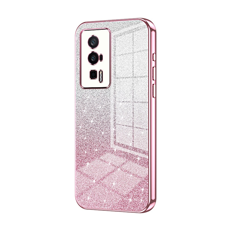 Xiaomi Redmi K60 Glitter Powder Electroplated Gradient Phone Case – Fashionable & Luxurious with Anti-Fingerprint Coating, Shock-Absorption, and Lens Protection