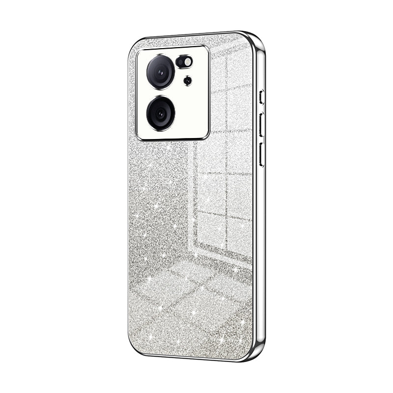 Xiaomi 13T Glitter Powder Electroplated Gradient Phone Case – Fashionable & Luxurious with Anti-Fingerprint Coating, Shock-Absorption, and Lens Protection