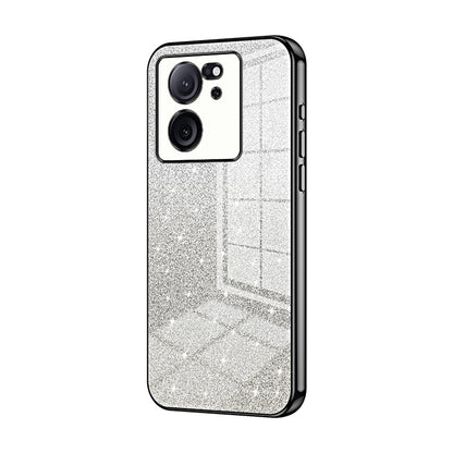 Xiaomi 13T Glitter Powder Electroplated Gradient Phone Case – Fashionable & Luxurious with Anti-Fingerprint Coating, Shock-Absorption, and Lens Protection
