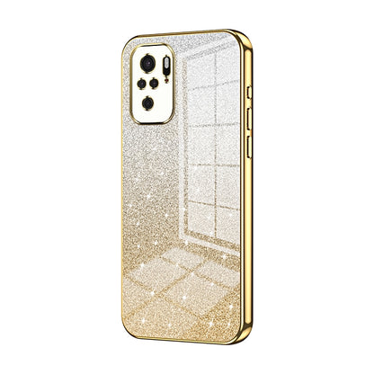 Xiaomi Redmi Note 10S Glitter Powder Electroplated Gradient Phone Case – Fashionable & Luxurious with Anti-Fingerprint Coating, Shock-Absorption, and Lens Protection