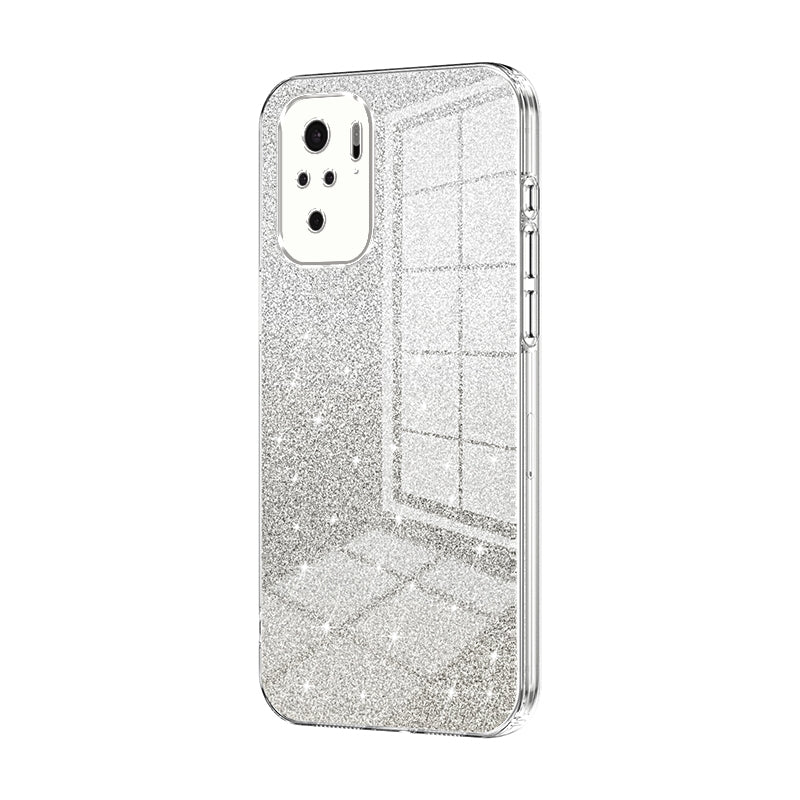 Xiaomi Redmi Note 10 Glitter Powder Electroplated Gradient Phone Case – Fashionable & Luxurious with Anti-Fingerprint Coating, Shock-Absorption, and Lens Protection
