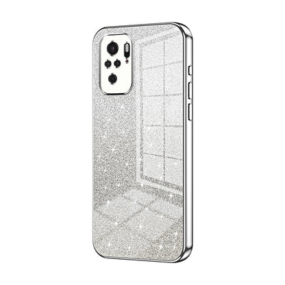 Xiaomi Redmi Note 10 Glitter Powder Electroplated Gradient Phone Case – Fashionable & Luxurious with Anti-Fingerprint Coating, Shock-Absorption, and Lens Protection