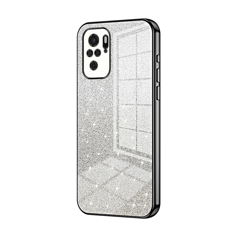 Xiaomi Redmi Note 10 Glitter Powder Electroplated Gradient Phone Case – Fashionable & Luxurious with Anti-Fingerprint Coating, Shock-Absorption, and Lens Protection