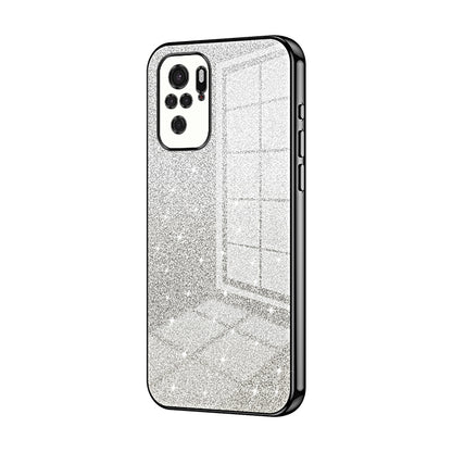 Xiaomi Redmi Note 10 Glitter Powder Electroplated Gradient Phone Case – Fashionable & Luxurious with Anti-Fingerprint Coating, Shock-Absorption, and Lens Protection