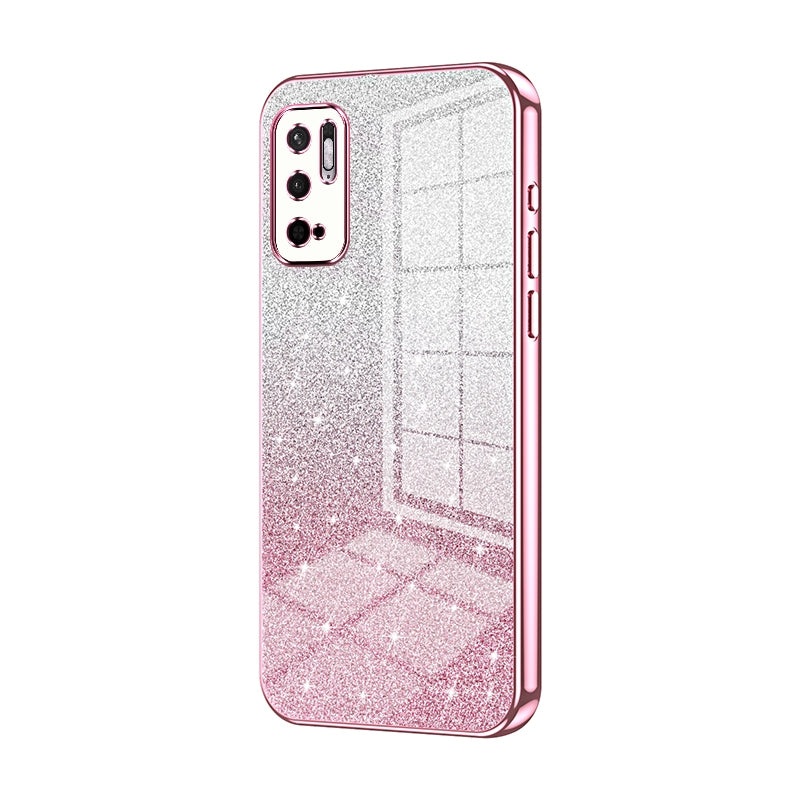 Xiaomi Redmi Note 10T 5G Glitter Powder Electroplated Gradient Phone Case – Fashionable & Luxurious with Anti-Fingerprint Coating, Shock-Absorption, and Lens Protection
