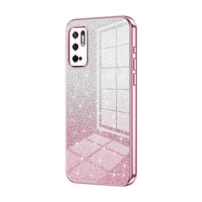 Xiaomi Redmi Note 10T 5G Glitter Powder Electroplated Gradient Phone Case – Fashionable & Luxurious with Anti-Fingerprint Coating, Shock-Absorption, and Lens Protection
