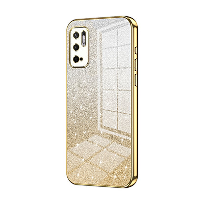 Xiaomi Redmi Note 10T 5G Glitter Powder Electroplated Gradient Phone Case – Fashionable & Luxurious with Anti-Fingerprint Coating, Shock-Absorption, and Lens Protection