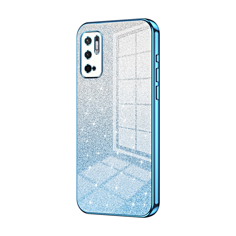 Xiaomi Redmi Note 10T 5G Glitter Powder Electroplated Gradient Phone Case – Fashionable & Luxurious with Anti-Fingerprint Coating, Shock-Absorption, and Lens Protection