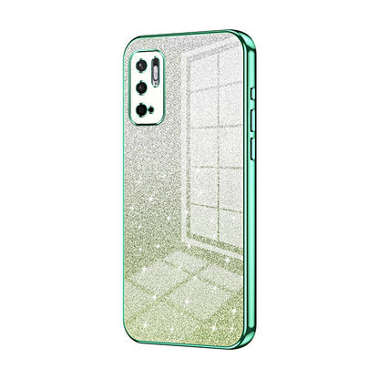 Xiaomi Redmi Note 10T 5G Glitter Powder Electroplated Gradient Phone Case – Fashionable & Luxurious with Anti-Fingerprint Coating, Shock-Absorption, and Lens Protection