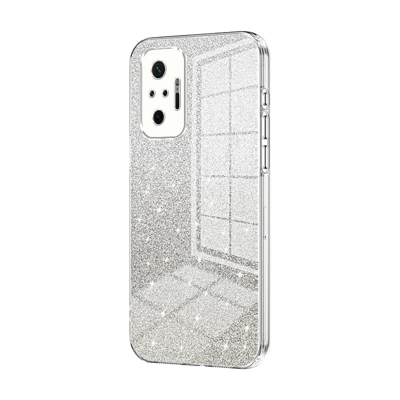 Xiaomi Redmi 10 Pro Max Glitter Powder Electroplated Gradient Phone Case – Fashionable & Luxurious with Anti-Fingerprint Coating, Shock-Absorption, and Lens Protection