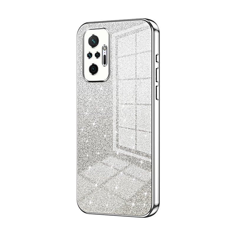 Xiaomi Redmi 10 Pro Max Glitter Powder Electroplated Gradient Phone Case – Fashionable & Luxurious with Anti-Fingerprint Coating, Shock-Absorption, and Lens Protection