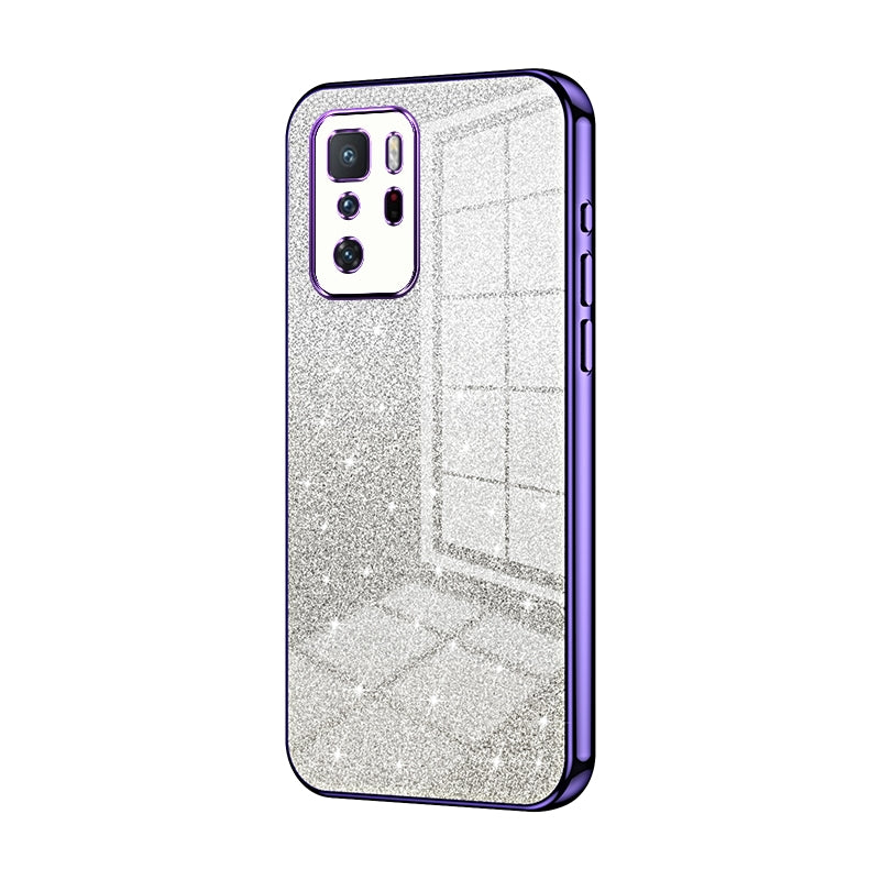 Xiaomi Redmi Note 10 Pro 5G Glitter Powder Electroplated Gradient Phone Case – Fashionable & Luxurious with Anti-Fingerprint Coating, Shock-Absorption, and Lens Protection