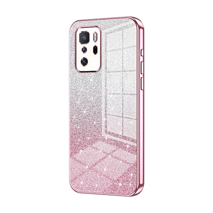 Xiaomi Redmi Note 10 Pro 5G Glitter Powder Electroplated Gradient Phone Case – Fashionable & Luxurious with Anti-Fingerprint Coating, Shock-Absorption, and Lens Protection