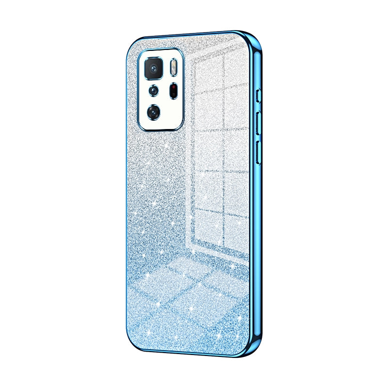Xiaomi Redmi Note 10 Pro 5G Glitter Powder Electroplated Gradient Phone Case – Fashionable & Luxurious with Anti-Fingerprint Coating, Shock-Absorption, and Lens Protection